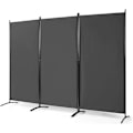 Miniatyrbillede 1 af 4: COSTWAY Fritstående skærm 3 paneler sammenfoldelig, rumdeler partition beskytter privat, 260 x 183 CM Grå