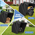Miniatyrbillede 2 af 4: COSTWAY Motorcykelbeskyttelse-342 x 137 x 193 cm-Oxford Vandsædigt Stof-Metalramme-2 Rulbare Meshvinduer-Cykler