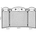 Miniatyrbillede 4 af 4: COSTWAY Foldbar pejs brandskærm - 128 x 74 cm - 3 klapper - Robust metalramme - Beskyttende mesh hegn til barn og kæledyr