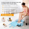 Miniatyrbillede 3 af 4: COSTWAY Foldbart Thalasso Balneoterapi fodbad med fjernbetjening 10-60min Timer 36-48? med boblemassage, vibration