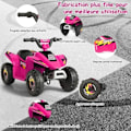 Miniatyrbild 2 av 6: COSTWAY Elektrisk Quad för barn 6 V 4,5 Km/H max. Buggybil för barn 3 år+ Rosa Rosa