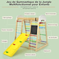 Pikkukuva 2 / 4: COSTWAY 8 in 1 -kiipeilyteline lapsille, joissa on liukumäki, kiipeilytikkaat, kiipeilyverkko, piirustuslauta jne. 3 vuodeksi +