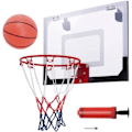 Miniatyrbillede 1 af 6: COSTWAY Mini Vægmonteret Basketball Bøjle 45 x 30 CM til at hænge indendørs i PC til fritid Leg Soveværelse Kontor Hvid