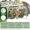 Miniatyrbillede 2 af 4: COSTWAY Fodboldmål 365x120x182 cm - PVC-ramme - Vandtæt PE-net - 6 jordspyd - Samling på 15 minutter - Børn, Voksne