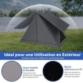 Miniatyrbillede 2 af 4: COSTWAY 2-3 personers instant campingtelt-360° envejs gennemsigtigt-dobbelt tag-vandtæt polyester-2 døre
