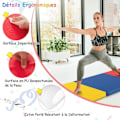 Miniatyrbillede 3 af 6: COSTWAY Foldable Gym Mat - 180 x 60 x 5cm - 3 Fold with Handle - Hook and Loop Fasteners - Waterproof PU Filling EPE - Colorful