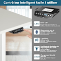 Miniatyrbillede 2 af 4: COSTWAY ELECTRIC SIT-STAND DESK - 2 motorer - Justerbar i højden (70-120 CM) og bredde (109-151 cm) Mindre end 50 dB Hvid