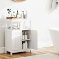 Miniatyrbillede 2 af 6: COSTWAY Badeværelse Skab med 2 Døre, Rum og Justerbar Hylde, til Stue, Entré, Køkken, 60x30x80 cm Hvid