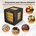 Miniatyrbillede 5 af 6: COSTWAY Fødevare Dehydrator - Tørreapparat med 10 Hylder i Rustfrit Stål - 10 Forudindstillede Programmer - 48 Timer Timer - Temperatur 30-75℃