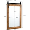 Miniatyrbillede 4 af 4: COSTWAY dekorativt vægspejl 56 x 76,5 (L x H) Rustik stil, vægdekoration til stue soveværelse Entré Brun