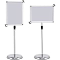 Miniatyrbild 2 av 4: COSTWAY A3 affischhållare Displayställ för menyannonsering Justerbar höjd i rostfritt stål, silverfärg