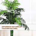 Pikkukuva 4 / 6: COSTWAY Artificial Areca Palm Keinotekoiset kasvit-H 110 cm-Sisustus. Sisä-/ulkopuoli vihreällä ruukulla