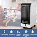 Miniatyrbild 3 av 6: Luftkylare 6L 4 i 1 COSTWAY - Mobil AC, Fläkt 75W - Fjärrkontroll - Timer 8H - 3 Hastigheter - 32x25x57 cm - LCD-skärm Vit