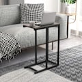 Miniatyrbillede 3 af 4: COSTWAY 'C' formet sidebord til sofa og seng, 45,5 x 25,5 x 64 cm, metalstel til stue, soveværelse, grå