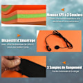 Pikkukuva 2 / 4: COSTWAY kelluva uima-altaan vesimatto 355 x 183 CM Heavy Duty XPE Foam kiinnityslaitteella ja solkihihnalla oranssi