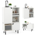 Miniatyrbillede 1 af 4: COSTWAY stabelbar reol, gitterkombinationsopbevaringsenhed, justerbart gør-det-selv-design, til stue, soveværelse, kontor Vit