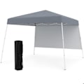 Miniatyrbild 1 av 6: COSTWAY Pop-Up Fälltält 3 x 3 M med 1 Sidovägg - Solskydd UPF50+ - Bärbar Ryggsäck för Camping, Grå