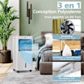 Miniatyrbild 2 av 6: COSTWAY 4 i 1 Mobil Luftkonditionering 20 L - 4 Hastigheter - Bärbar Luftkylare Fläkt - 40° Oscillation - 7,5H Timer