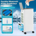 Pikkukuva 3 / 4: COSTWAY Kannettava Ilmalämpöpumppu 4 in 1 60W-Kaksoisastia 2,8L-Kaukosäädin, LED Kosketusnäyttö-12H Ajastin-60° Heitto-3 Tuulta-Harmaa Grå