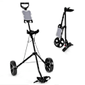 Miniatyrbillede 1 af 6: COSTWAY Golf Trolley 2 Hjul Foldbar EVA med Slots til 4 Tees 4 Bolde og Scoreboard Jernramme Justerbar Strap