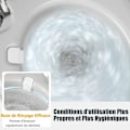 Miniatyrbillede 6 af 6: COSTWAY WC Bærbart campingtoilet 10L affaldstank 20L skyllepumpeniveauindikator Roterende afløb