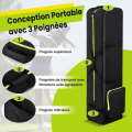 Miniatyrbillede 3 af 4: COSTWAY Foldbar golfrejsetaske - Vandtæt Oxford - Opbevaringslommer - Lynlås og nøgle - Køllebetræk - Sort