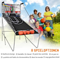 Pikkukuva 1 / 4: COSTWAY Arcade koripallopeli Double Shootout Double Basket Elektroninen laskuri, 4 palloa, 1 pumppu taitettava koripallovanne