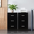 Miniatyrbillede 1 af 3: COSTWAY Office Piedestal Opbevaringsenhed med 3 skuffer til A4-ark, breve, filer og dokumenter Sort