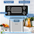 Miniatyrbild 2 av 4: COSTWAY Ice Maker 18kg/24h med flasköppning LCD-skärm Timer Scoop Självrengörande 3,2L vattentank
