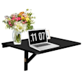 Miniatyrbillede 1 af 6: COSTWAY Foldevægbord - Sammenklappelige plader 80×60 cm (L x B) - Foyermøbler til Studerende, Lejligheder, Køkken Sort