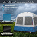 Miniatyrbillede 2 af 4: COSTWAY Portable Camping Telt til 5 Personer 248 x 248 x 230 cm - Vandtæt Polyester - 2 Døre, 3 Vinduer - Glasfiberstænger