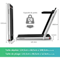 Miniatyrbild 4 av 4: COSTWAY Folding Electric Löpband/Walker APP Styrd Bluetooth 12 Km/H med LED Display Högtalare 0,75HP Motor Silver