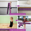 Pikkukuva 4 / 6: COSTWAY: Taitettava voimistelupalkki 210 cm lapsille kantokahvalla 4 liukumatonta pehmustetta violetti mokkanahkapäällinen Lila