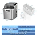 Miniatyrbild 4 av 4: COSTWAY Ice Maker 18kg/24h med flasköppning LCD-skärm Timer Scoop Självrengörande 3,2L vattentank