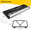 Miniatyrbillede 3 af 6: COSTWAY Digitale Klaver 61 Taster, 300 Rytmer, 300 Timbrer, 50 Demos, 3 Undervisningsmuligheder, LED Skærm, Mikrofon, Notestativ