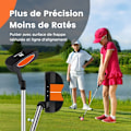 Pikkukuva 3 / 6: COSTWAY Lapsille tarkoitettu kolmijalkagolfbagi, 5-osainen golfklubisarja, tukijalalla ja sateen suojalla, 8-10 vuotta, keltainen