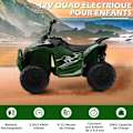Pikkukuva 4 / 6: COSTWAY Electric Quad lapsille 12V7Ah, LED, Musiikki, Torvi, Leveät pyörät, Lapsille 3-8 V., 96 x 58 x 70 cm, Vihreä