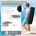Miniatyrbild 2 av 6: COSTWAY Pop-Up Fälltält 3 x 3 M med 1 Sidovägg - Solskydd UPF50+ - Bärbar Ryggsäck för Camping, Grå