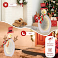 Miniatyrbillede 3 af 4: COSTWAY 2D Snowman Pre-Lit med 75 varmhvide LED lysperler, 2 uendelige lysspejle juledekoration
