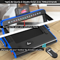 Miniatyrbillede 3 af 4: COSTWAY Foldbart Løbebånd 0,75HP Dobbelt LED Display APP og fjernbetjening Motoriseret hastighed 12 km-t Overflade 40x100cm Blå