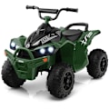 Pikkukuva 1 / 6: COSTWAY Electric Quad lapsille 12V7Ah, LED, Musiikki, Torvi, Leveät pyörät, Lapsille 3-8 V., 96 x 58 x 70 cm, Vihreä
