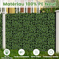 Miniatyrbild 2 av 6: COSTWAY konstgjord häck 50 x 50 cm, 12 gräsmatta väggpaneler Buskpaneler i imitation Gardenia Topiary