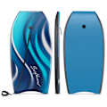 Miniatyrbillede 1 af 6: COSTWAY 104 cm Bodyboard i XPE med Hale i Halvmåne, Dobbelt Kanal og Longe til Håndled, til 14 År+ Belastning 91KG Blå