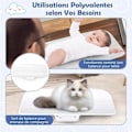 Miniatyrbillede 2 af 6: COSTWAY Digital Babyvægt Max 30 kg Størrelse 60CM 4 Måletilstande Tara Funktion LED-skærm Automatisk nedlukning for nyfødte/kæledyr Vit