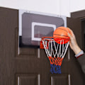 Miniatyrbillede 5 af 6: COSTWAY Mini Vægmonteret Basketball Bøjle 45 x 30 CM til at hænge indendørs i PC til fritid Leg Soveværelse Kontor Hvid