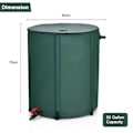 Miniatyrbillede 4 af 4: COSTWAY Foldbar Regnvandsopsamler 200L i PVC med Hanefilter 60x72CM til Vanding af Planter Grön