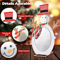 Miniatyrbillede 2 af 4: COSTWAY 2D Snowman Pre-Lit med 75 varmhvide LED lysperler, 2 uendelige lysspejle juledekoration