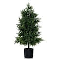 Pikkukuva 1 / 4: COSTWAY Faux Cedar Topiary K80cm, tekomänty, muoviruukku, valonkestävät lehdet