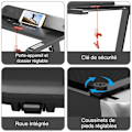 Miniatyrbillede 3 af 6: COSTWAY Foldbart Løbebånd APP Kontrol 0,96-12 km/t Bluetooth 12 Programmer LED Display og Enhedsholder Sølv