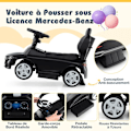 Miniatyrbillede 5 af 6: COSTWAY Mercedes Benz 3-i-1 Børne Gåbil med Justerbart Kaleche, Styr, Klaxon, til 18-36 Måneder, Belastning 25kg, Sort